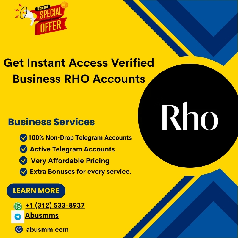 Get Instant Access Verified Business RHO Accounts